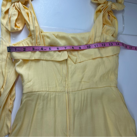 Row A Dress Womens Small Yellow Adjustable Tie Strap NEW NWT - Picture 10 of 13